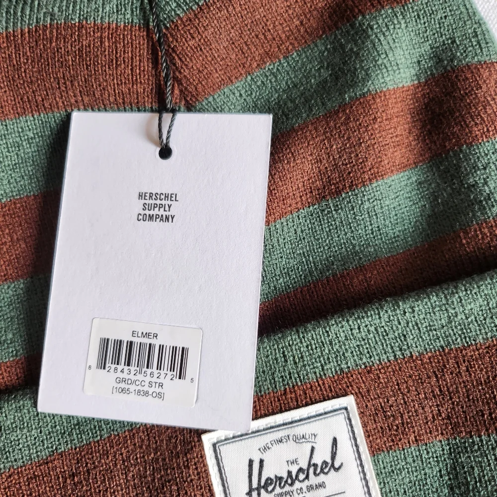 NWT Herschel Elmer O/S beanie, Garden Topiary and Chicory Coffee - Picture 2 of 2